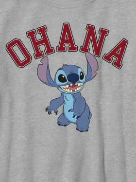T-shirt universitaire « Ohana » Lilo et Stitch