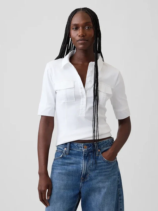 T-shirt utilitaire moderne à manches trois-quarts