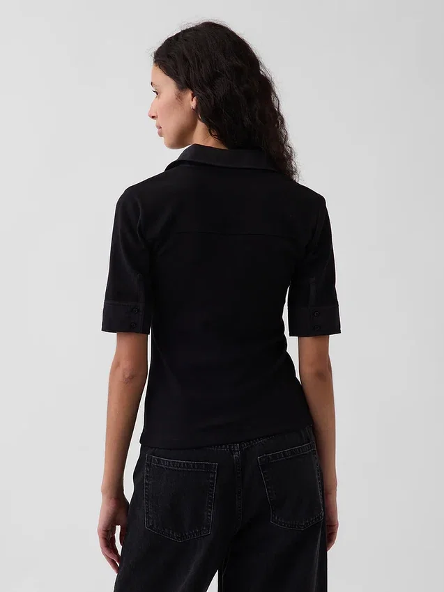 T-shirt utilitaire moderne à manches trois-quarts