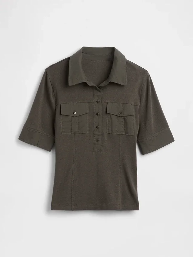 T-shirt utilitaire moderne à manches trois-quarts
