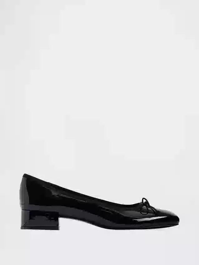 Talons en cuir verni vegan