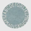 Tapis lavable « Abc Natural Vintage Blue » de Lorena Canals