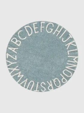 Tapis lavable « Abc Natural Vintage Blue » de Lorena Canals