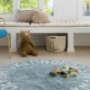 Tapis lavable « Abc Natural Vintage Blue » de Lorena Canals