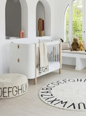 Tapis lavable Lorena Canals « Abc » noir naturel