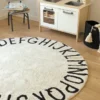 Tapis lavable Lorena Canals « Abc » noir naturel