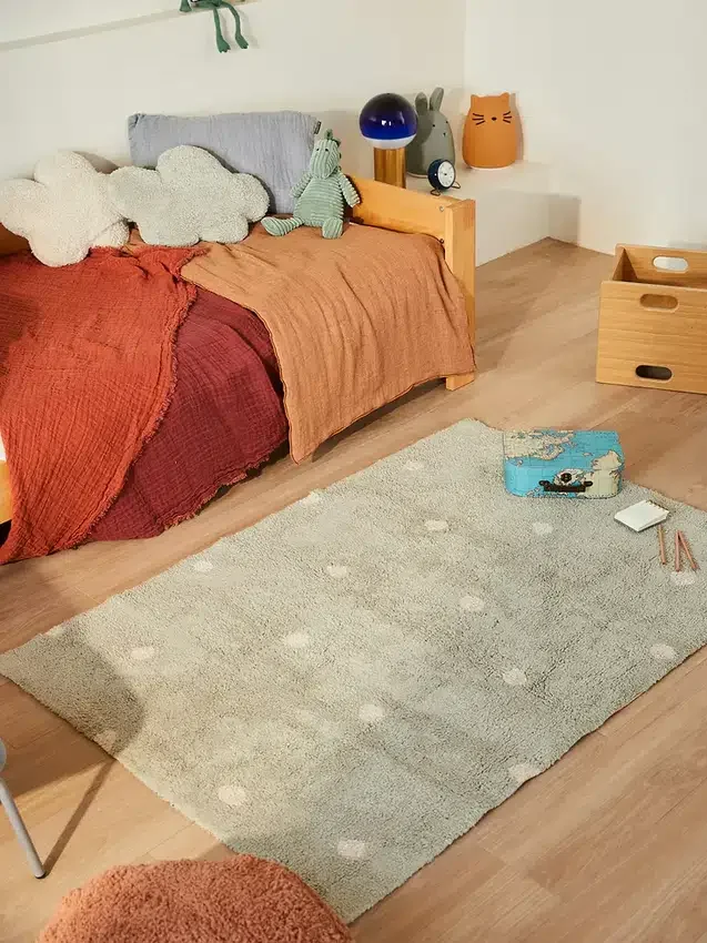 Tapis lavable Lorena Canals Mini Dot Bleu sauge