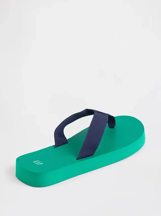 Tongs à plateforme en toile