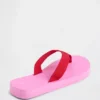 Tongs à plateforme en toile