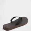 Tongs à plateforme en toile