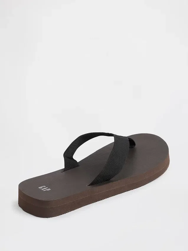 Tongs à plateforme en toile
