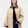 Trench-coat oversize en sergé