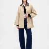 Trench-coat oversize en sergé