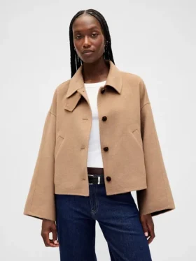 Veste ample en mélange de laine