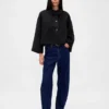 Veste ample en mélange de laine