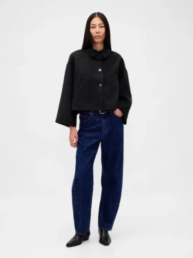 Veste ample en mélange de laine