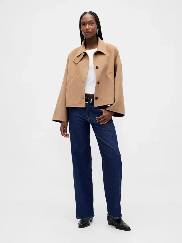 Veste ample en mélange de laine