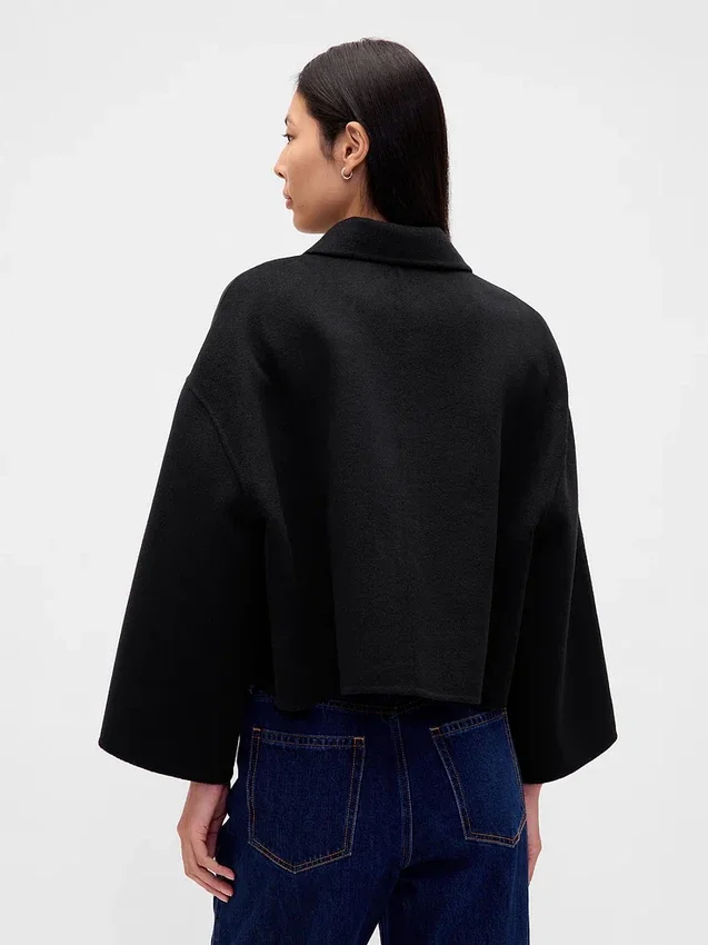 Veste ample en mélange de laine