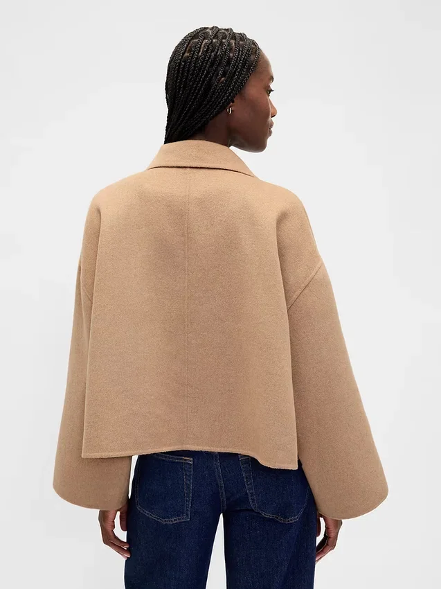 Veste ample en mélange de laine