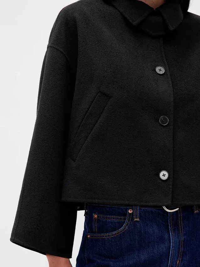 Veste ample en mélange de laine