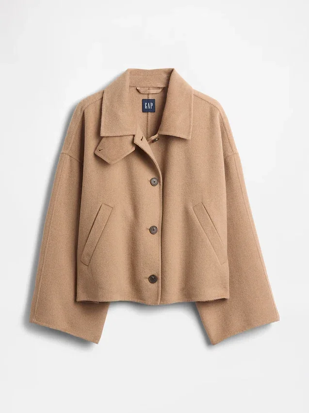 Veste ample en mélange de laine