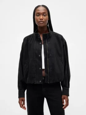Veste bouffante en denim