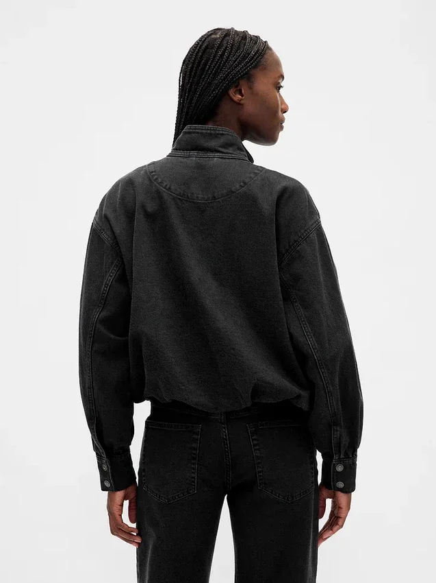 Veste bouffante en denim