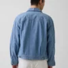 Veste carrée en chambray