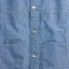 Veste carrée en chambray