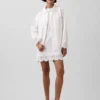 Veste chemise ample à ourlet ajouré