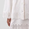 Veste chemise ample à ourlet ajouré