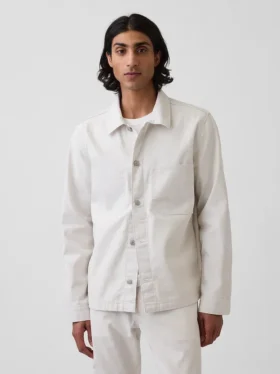 Veste chemise décontractée en toile