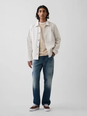 Veste chemise décontractée en toile