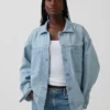 Veste chemise en denim oversize