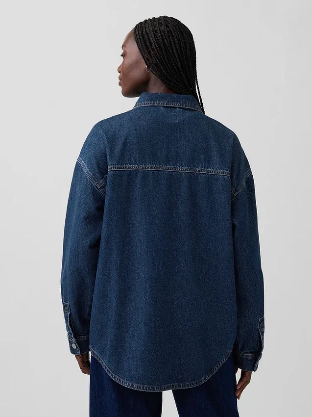 Veste chemise en denim oversize