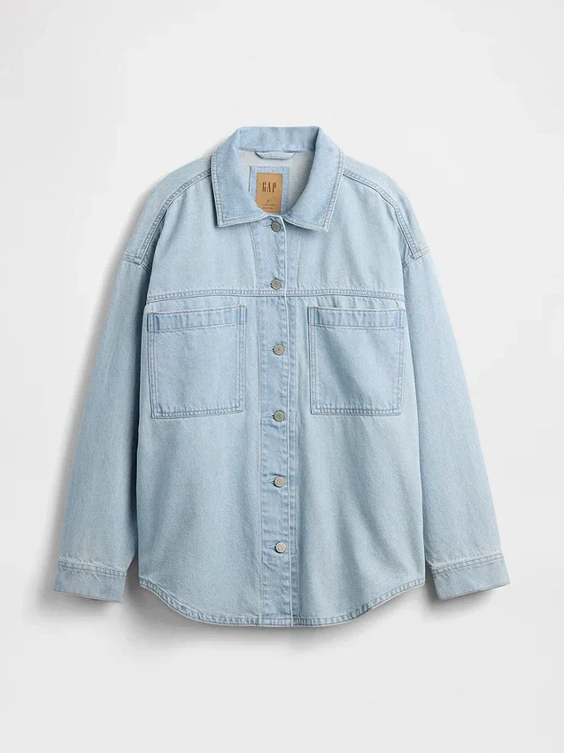 Veste chemise en denim oversize