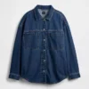 Veste chemise en denim oversize