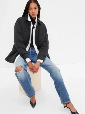 Veste-chemise matelassée