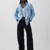 Veste chemise western en denim
