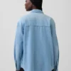 Veste chemise western en denim