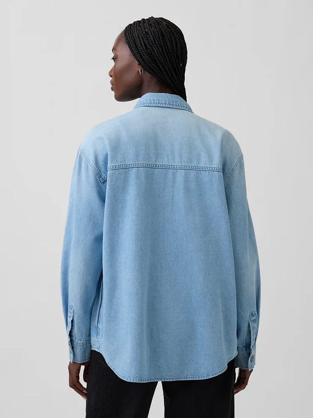 Veste chemise western en denim