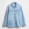 Veste chemise western en denim
