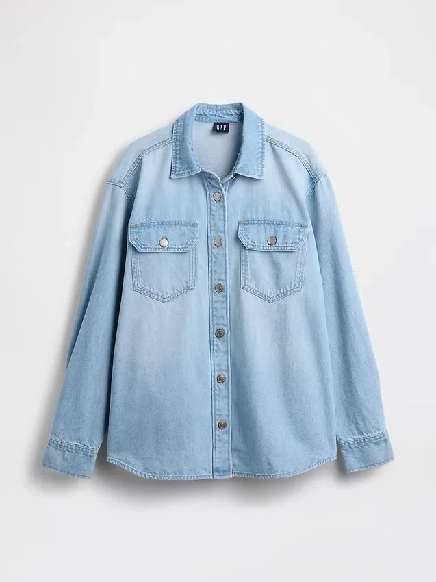 Veste chemise western en denim