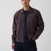 Veste chemise zippée en seersucker