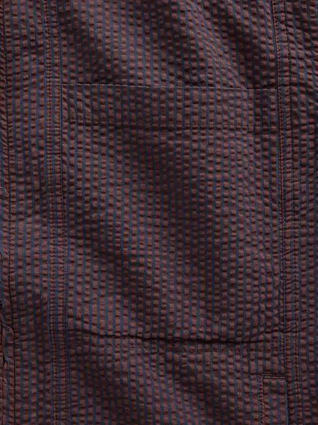 Veste chemise zippée en seersucker