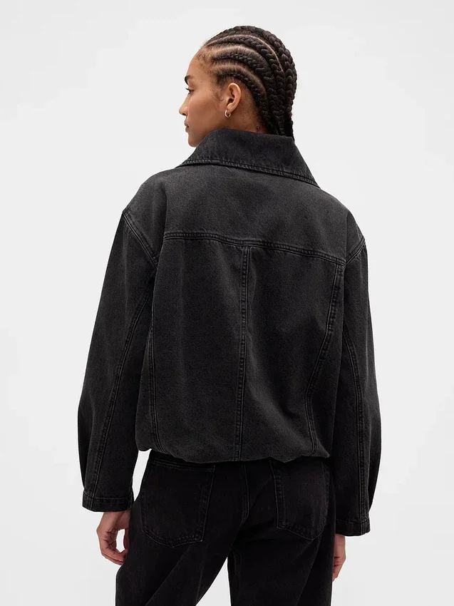 Veste cocon oversize en denim