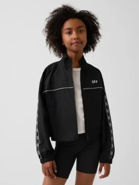 Veste coupe-vent décontractée pour enfant avec logo
