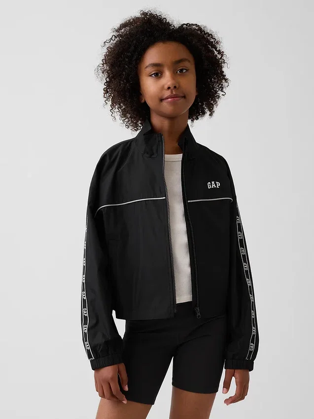 Veste coupe-vent décontractée pour enfant avec logo