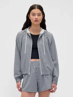 Veste coupe-vent GapFit Tech à carreaux