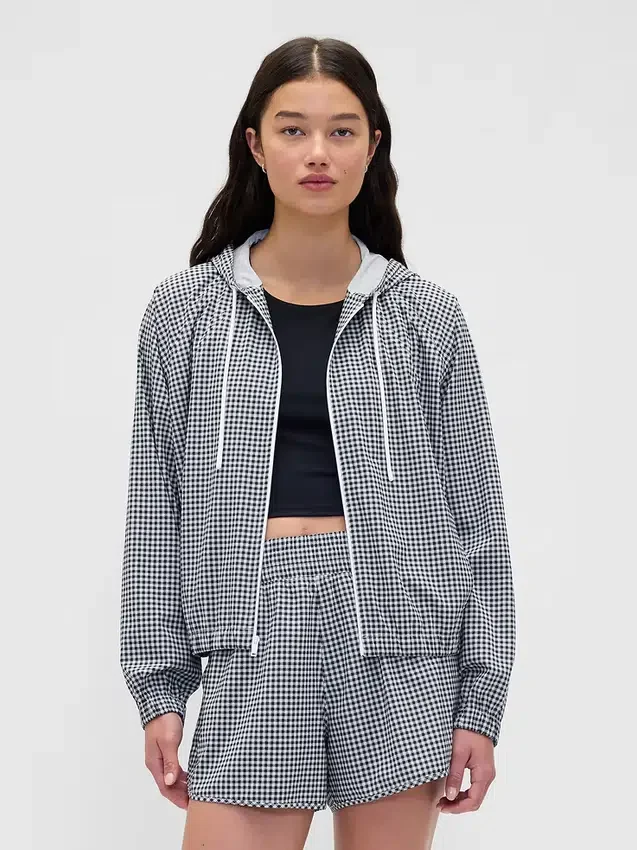 Veste coupe-vent GapFit Tech à carreaux